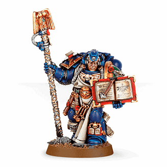 Space Marine Librarian with Staff Book