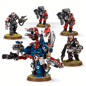 Techmarine with Servitors 1